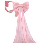 MFESFCS Fiocco Gigante Decorativo Pink Iridescent Giant Bow Wall Backdrop Decor for Birthday Wedding Party Background Stage Setup Event Ribbon Decoration(A Ice Cloth,80cmx60cm 4m)