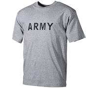 MFH 00253M T-Shirt Americana con Stampa Army (Grigio/XXL)