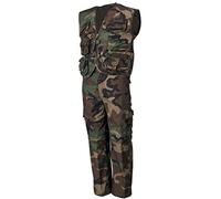 MFH Abito per Bambini Gilè e Pantaloni (Woodland/S (122/128))
