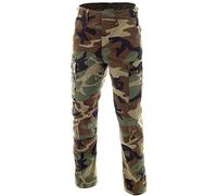 MFH BDU Combattimento Pantaloni Ripstop Woodland Taglia L