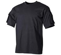 MFH Camicia a Maniche Corte US con Tasche sulle Maniche - Nero Taglia M