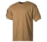 MFH Camicia a maniche corte US Con tasche sulle maniche Uomo Militare Coyote