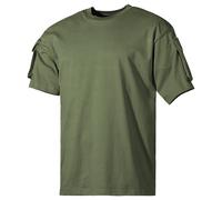 MFH Camicia a maniche corte US with Sleeve Pockets Uomo Tattico Polizia OD Green