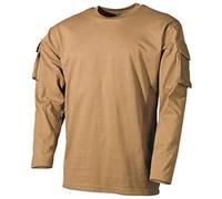 MFH Camicia a Maniche Lunghe US con Tasche sulle Maniche - Coyote Taglia M