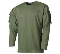 MFH Camicia a maniche lunghe US Con tasche sulle maniche Uomo Militare OD Green
