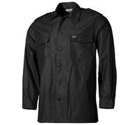 MFH Camicia a maniche lunghe US Uomo Tattico Esercito Sicurezza Militare Nero