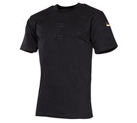MFH Camicia Tropicale Bundeswehr con Distintivo e Velcro (Nero/M)