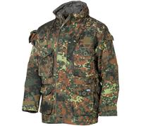 MFH Commando Giacca Tattica Con Cappuccio Smock Uomo Cappotto Flecktarn Camo