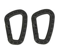 MFH Foliage - Moschettoni in plastica, diametro: 7 mm x 8,5 cm, 2 pezzi