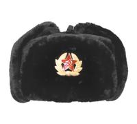 MFH Inverno Russo Cappellino Nero con Badge Taglia XL