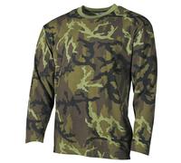 MFH Maglietta a Maniche Lunghe Uomo Caccia Militare Esercito Czech Woodland Camo