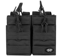 MFH Modulare Tasca Doppia Rivista Sacchetto Tessitura Militare Esercito Nero