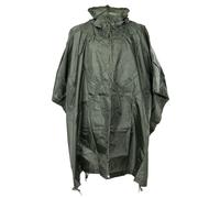 MFH Poncho Cappuccio Regolabile Impermeabile Antivento RipStop Tessuto...