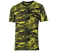 MFH T-shirt US Streetstyle Uomo Allenarsi Sport Excersise Militare Yellow Camo