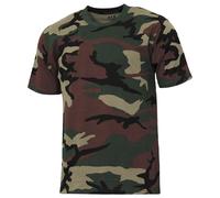 MFH T-shirt US Streetstyle Uomo Esercito Militare Sport Excersise Woodland Camo