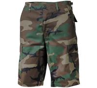 MFH Uomo US BDU Pantaloncini Bermudas Corti Lavoro Esercito Carico Woodland Camo