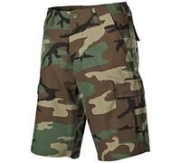 MFH Uomo US BDU Pantaloncini Bermudas Ripstop Woodland Taglia L