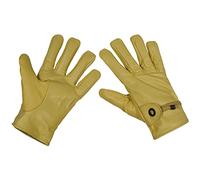 MFH Uomo Western Leather Guanti Beige taglia XL