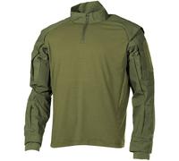 MFH US Uomo Camicia Tattico Sicurezza Ripstop Militare UBACS Airsoft OD Verde