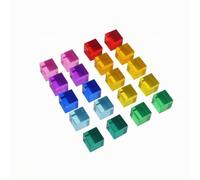 MFMEXUL 20 Pezzi Acrilici Trasparenti | Superficie Liscia e brillan, Set di Mattoncini, Non Elettrico, Giocattolo, per Area Giochi, Aula Scolastica