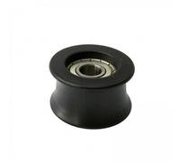 MFMEXUL 6 Pezzi Rullo Scorrevole per Porta con Cuscinetto Rotella Puleggia Ruota Guida Compatibile con Binari Standard Diametro 42mm E Foro 10mm Rivestimento, 4 Pezzi