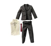 MFMEXUL Abito Formale Uomo per Action 12 Completo Abbigliamento Miniatura Giacca Pantaloni Camicia Cravatta Lavorazione Accurata Drappeggio Realistico Adatto per Fotografia Diorama Esposizione