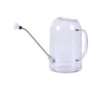 MFMEXUL Annaffiatoio Da 2 Litri con Beccuccio Lungo, 12,4 X 20,3 Cm, Infrangibile, per Interni Ed Esterni, con Manico Ergonomico, Chiaro