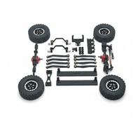 MFMEXUL Auto Elettrica Set Upgrade Chassis Metallo per RC Car 1/16 Tiranti CNC Supporti Sterzo Staffe Ammortizzatori Stabilità Migliorata E Controllo Reattivo, Black