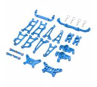 MFMEXUL Auto Radiocomandata Bambini Set Parti Metallo Auto RC Ammortizzatori Sospensione Tazze Sterzo in Lega per Rigidità Strutturale E Controllo Adatta per Pista Parco Competizioni, Sky Blue