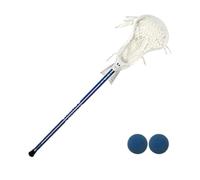 MFMEXUL Crosse Giovanile Mazza Rete Testa Asta Metallo Nylon Presa Comoda Bordo Curvo per Raccolta E Rilascio Controllo Movimento Esercizi Ragazzi Scuola Campo, Blu, 30 Pollici Per Adulti