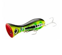 MFMEXUL Esca da Pesca Popper Artificiale Duro Plug per Superficie Richiamo con Bocca Svasata E Rattle Interno E Acciaio Adatta a Lanci Ripetuti Laghetti Cave Battute All’alba