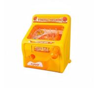 MFMEXUL Gioco Biglie Bambini Tavolo Arcade Pinball Mini Gioco da Tavolo con Luci LED Suoni Lanciatore a Molla in Plastica con Biglie E Gettoni Adatto per, Giallo con Orso