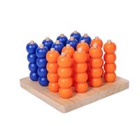MFMEXUL Gioco da Tavolo con Design 3D in Legno Peg Verticali E Pedine Incluse Adatto Giocatori per Famiglia Educazione Precoce Tempo Libero Interazione Genitori E Bambini
