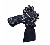 MFMEXUL Guanti con Materiale Ventilato da Guida Sportiva per Controllo Preciso Del Volante Estesi per Polso Protetto Adatti Pratiche di Karting Gare Allenamenti, Nero, Taglia Unica