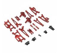 MFMEXUL Industrial Vehicle Pacchetto Componenti RC Sospensione Coppette Sterzo Tiranti Regolabili Retro Alluminio 6061 Compatibile 1/14 14209 14210 Adatto per Pista Indoor Club Workshop, Rosso