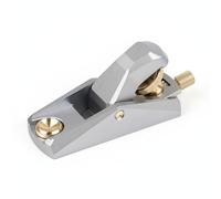 MFMEXUL Pialla in Miniatura Pialla a Mano Pialla a Blocchetto Mini Pialla da Alluminio con Meccanismo di Regolazione Fine E, Standard 105x39x52mm, Pialla Ad Angolo Basso In Alluminio Argento