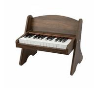 MFMEXUL Pianoforte Elettronico per Bambini Pianola Giocattolo Tastiera Mini Strumento in Legno con 25 Tasti Standard Risposta Fluida E Timbro Nitido Adatto , Walnut , Battery
