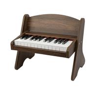 MFMEXUL Pianoforte Elettronico per Bambini Pianola Giocattolo Tastiera Mini Strumento in Legno con 25 Tasti Standard Risposta Fluida E Timbro Nitido Adatto , Walnut , Plug-in