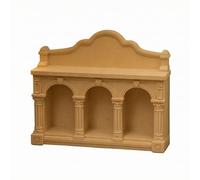 MFMEXUL Piccola Libreria Arco in Legno con Scomparti E Colonne Scanalate con Pinnacoli una Mensola da Esposizione per Ambientazioni Domestiche in per Progetti Creativi E Diorama
