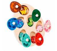 MFMEXUL Puzzle a Incastro 3D a Forma di Dinosauro Sicuro Gioco Educativo Durevole Giocattolo per attività Prescolari