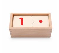 MFMEXUL Puzzle Bambini Gioco Numeri Legno Tavola Conteggio Incastri Autocorrettivi Pezzi Combacianti Autocorretti con Scatola Porta Pezzi Adatto per Casa Asilo Viaggio