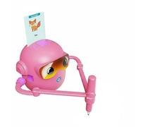 MFMEXUL Robot da Disegno per Bambini Giocattolo Interattivo per Apprendimento ’ Carte Tematiche E Promemoria Vocali Esercizi di Coordinazione E Concentrazione , Rosa