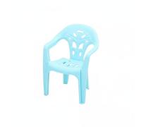 MFMEXUL Sgabello Miniatura con Schienale E Braccioli Realistici in Plastica Resistente Accessorio per Sviluppo Motorio E Narrazione Creativa Adatto a, Blu