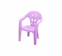 MFMEXUL Sgabello Miniatura con Schienale E Braccioli Realistici in Plastica Resistente Accessorio per Sviluppo Motorio E Narrazione Creativa Adatto a, Viola