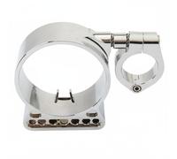 MFMEXUL Supporto Contachilometri Staffa Strumento Staffa Tachimetro Staffa Indicatore in Alluminio Lavorato CNC Regolabile per Montaggio Laterale su Forcella, Cromo