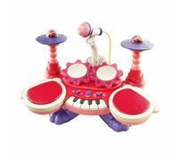MFMEXUL Tastiera Elettronica Bambini con Pianola Interattiva Drum Pad Ingresso Vocale Set per Pratica Ritmica E Scoperta dei Suoni Adatta per Principianti , Rosso