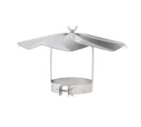 MFMEXUL Terminale per Stufa Antivento Comignolo, Cappello Antipioggia 60 | Design con Cappotta Svasata, Resistente Corrosione