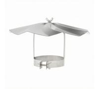 MFMEXUL Terminale per Stufa Antivento Comignolo, Cappello Antipioggia 76 | Design con Cappotta Svasata, Resistente Corrosione
