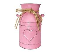 MFMEXUL Vaso Leggero in Stile Shabby Chic, Brocca per Il Latte in Ghisa Rustica Francese, Ideale per Matrimoni, Uffici, Terrazze O Spazi di Lavoro, Rosa