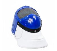 MFMEXUL Visiera Bambini Scherma Maschera Facciale Equipaggiamento Protezione Regolabile con Maglia Traspirante E Imbottitura Confortevole Adatta per Pratica Scherma Ragazzi Bambini Principianti, Blu